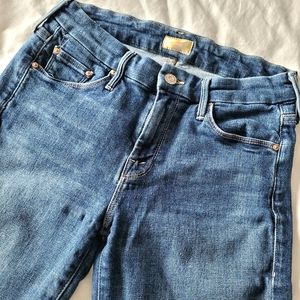 MOTHER Jeans Sz 28 Looker Ankle Fray Girl Crush